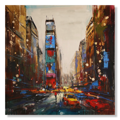 Maalaus Times Square New Yorkista