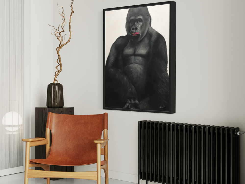 Maalaus gorillalla