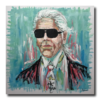 Maalaus legendaarisen Karl Lagerfeldin kanssa