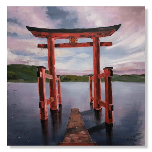Maalaus japanilaisella aiheella