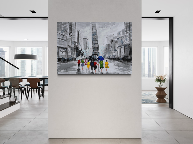 Maalaus, jossa on New York -aihe