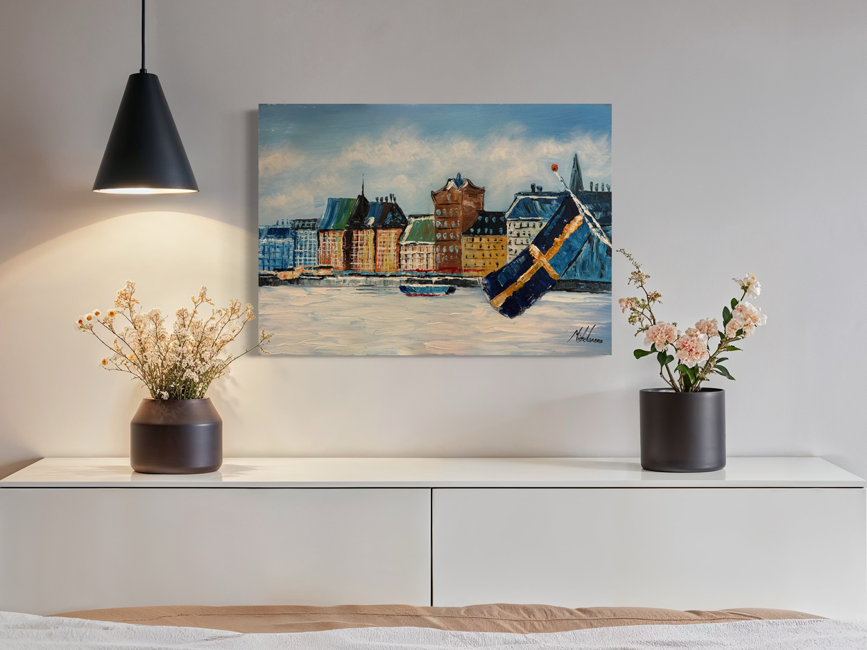En tavla med Stockholmsmotiv