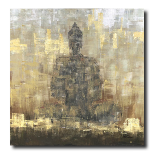 Maalaus Buddhan kanssa