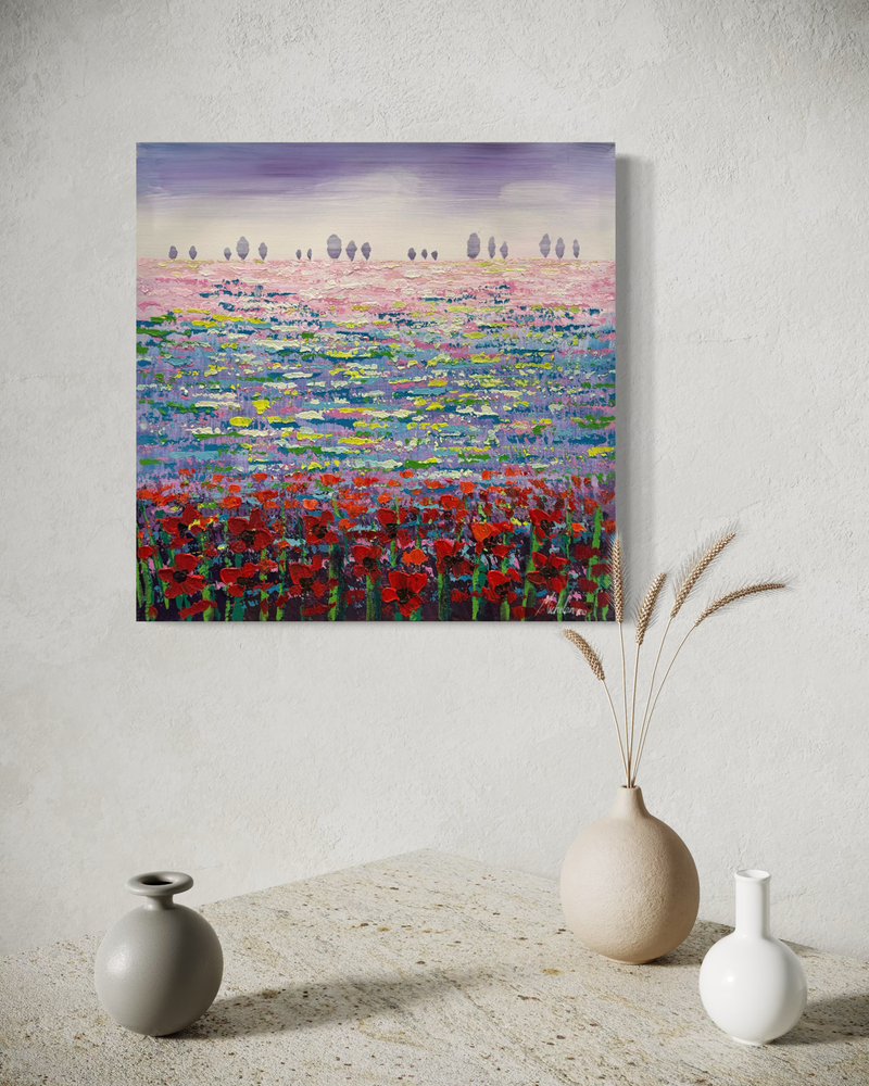 Maalaus unikkokentästä