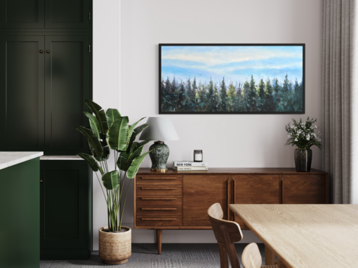 Maalaus metsästä