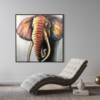 En tavla med en elefant