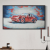 Maalaus, joka on inspiroitunut Porschen klassisesta autosta 911.