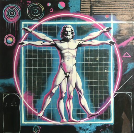 En målning av Il Scimmia, Vitruvian Redux