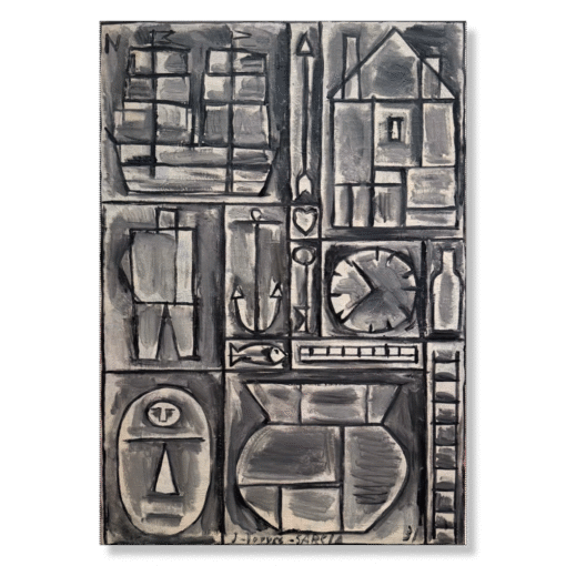 Joaquín Torres-García – Composition (1931), kangasprintti kiilapuilta