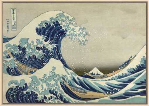 Kangas taiteilijan kanssa Katsushika Hokusai - Under the Wave off Kanagawa