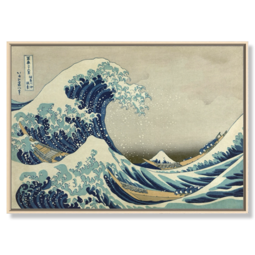 Kangas taiteilijan kanssa Katsushika Hokusai - Under the Wave off Kanagawa