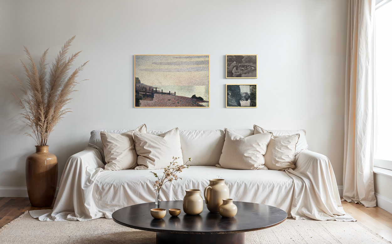 The Blue Horizon – julistekokoelma Choiselatin, Remingtonin ja Seuratin teoksilla. Valon, veden ja maiseman runollinen kohtaaminen.