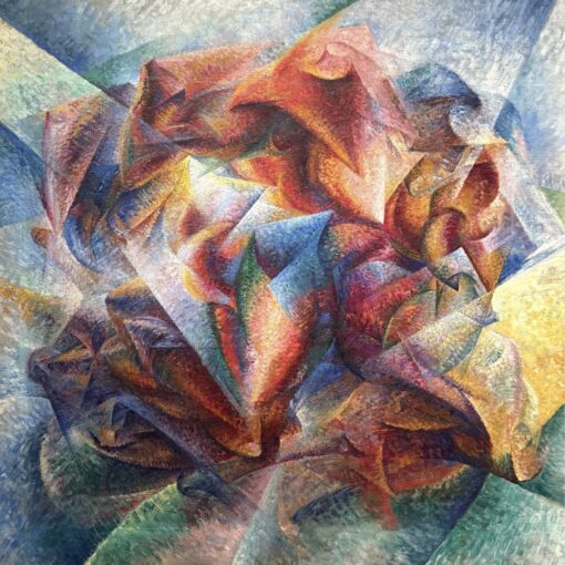 Umberto Boccioni – Dynamism of a Soccer Player (1913), kangasprintti kiilapuilta