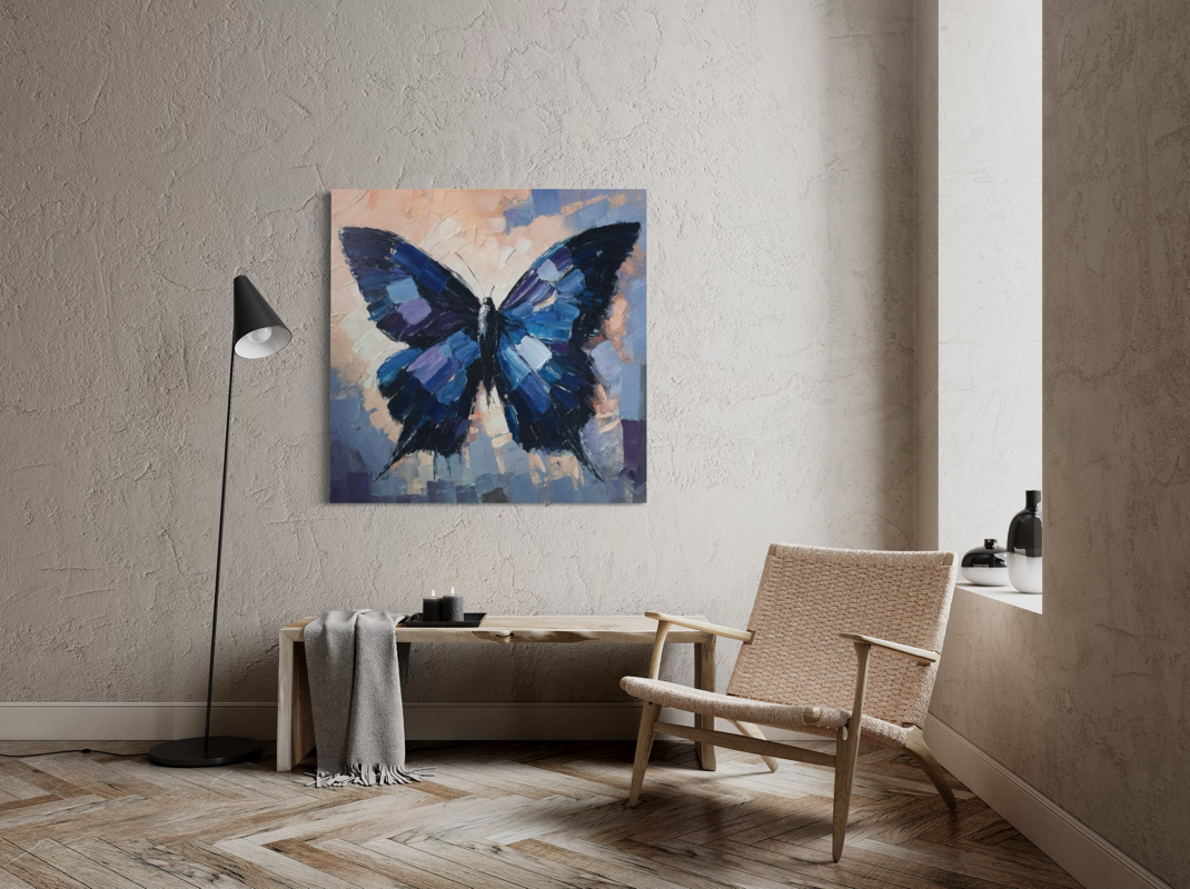 Impasto-tekniikalla toteutettu maalaus, jossa voimakas tekstuuri ja syvyys korostuvat.